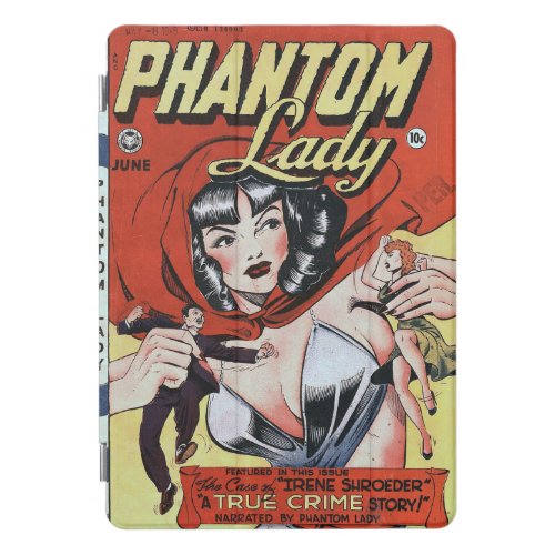 Vintage Phantom Lady Comic Book iPad cover