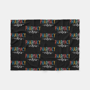Vintage Pharmacy Vibes Pharmacist  Fleece Blanket