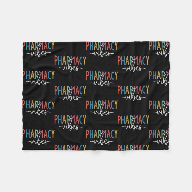 Vintage Pharmacy Vibes Pharmacist  Fleece Blanket (Front (Horizontal))