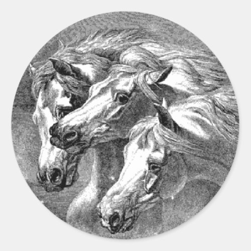 Vintage Pharoah Horse Illustration Sticker
