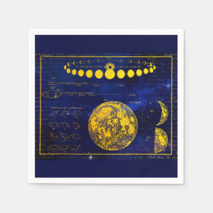 Vintage Phases of the Moon Saturn Jupiter Venus Napkins