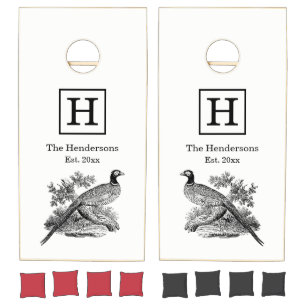 Vintage Pheasant Game Bird Drawing BW #2