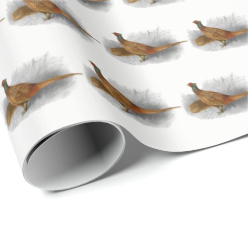 Vintage Pheasant Game Bird Drawing Color 3 Wrapping Paper
