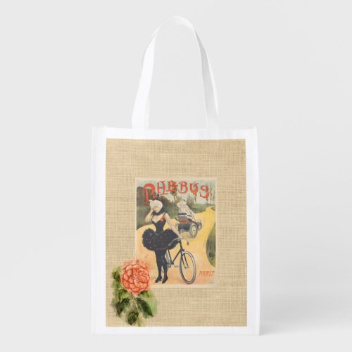 Vintage Phebus Cycle Collage Grocery Bag