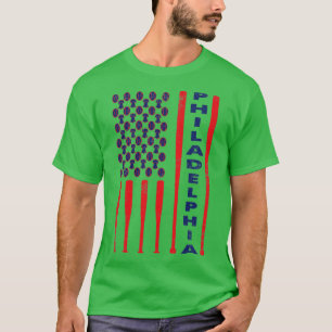 Vintage Philadelphia Baseball American Flag T-Shirt