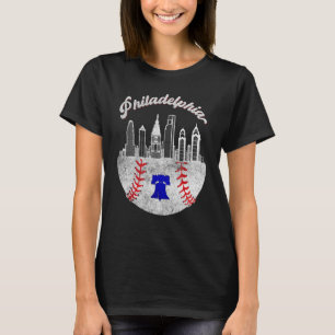 Vintage Philadelphia Baseball Fans Skyline Retro P T-Shirt