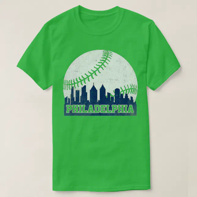 Philadelphia Phillies Baseball Skyline Retro T-shirt - Best Seller