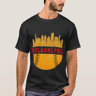 Vintage Philadelphia Baseball Skyline Retro Philly T-Shirt