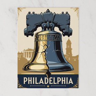 Vintage Philadelphia Liberty Bell Historical Postcard