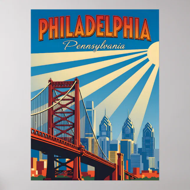 Vintage Philadelphia Pennsylvania Poster | Zazzle