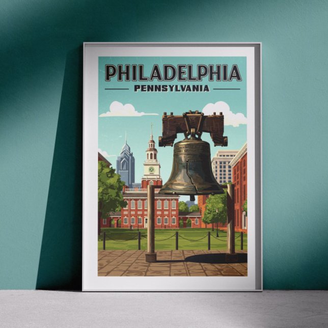 Vintage Philadelphia Pennsylvania Poster (Creator Uploaded)