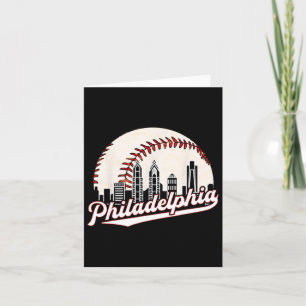 Vintage Philadelphia Philly Cityscape Baseball Sky Card