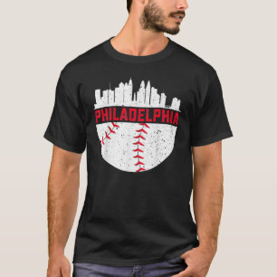 Vintage Philadelphia Skyline Baseball Retro Philly T-Shirt