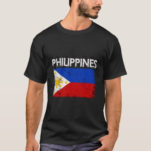 Vintage Philippines Filipino Flag Pride Gift T_Shirt