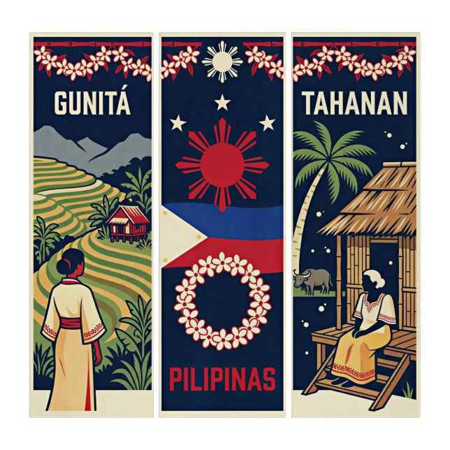 Vintage Philippines Triptych (Front)