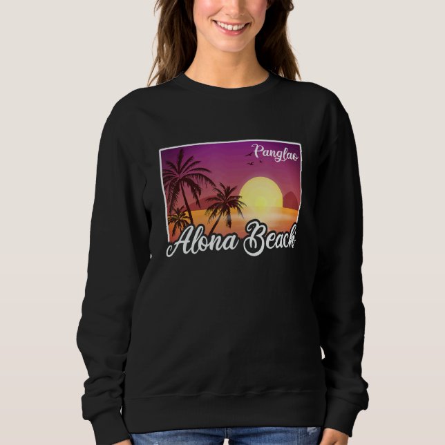 Vintage Philippines Vacation Travel Alona Beach Pa Sweatshirt (Front)