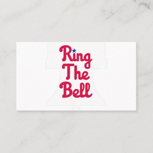 Vintage Philly Ring The Bell Philadelphia Baseball Business Card