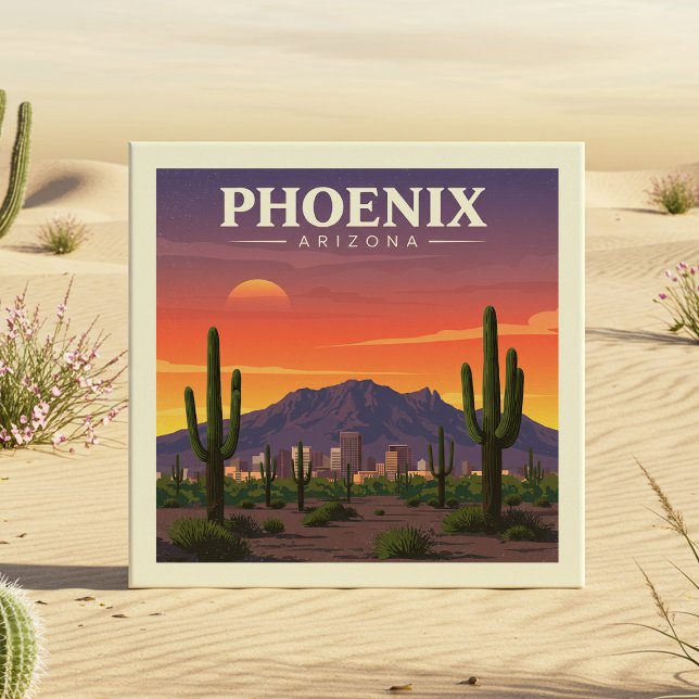Vintage Phoenix Arizona Ceramic Tile (Creator Uploaded)