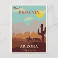 Vintage Phoenix Arizona Travel Poster
