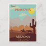 Vintage Phoenix Arizona Travel Poster Postcard