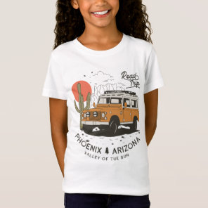 Vintage Phoenix AZ Desert Cactus Sunset Road Trip  T-Shirt