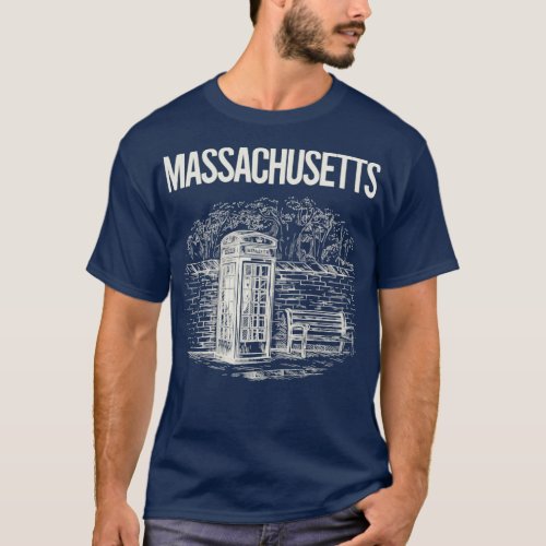 Vintage Phone Booth Massachusetts  T_Shirt