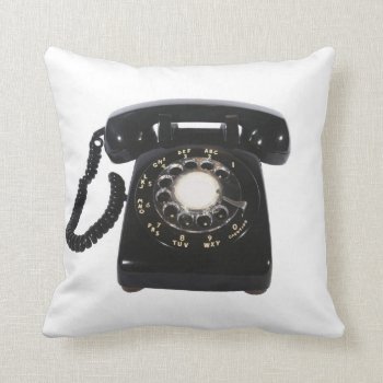 Vintage Phone Reversible Throw Decor Pillow by Botuqueandco at Zazzle