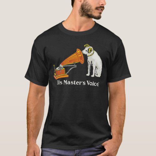 Vintage Phonograph Gramophone His Masters Voice  T_Shirt