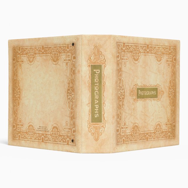 Vintage Photo Album Binder - Tooled Leather Design (Background)