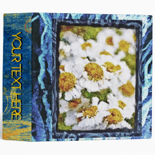 Vintage Photo Album with Daisy Flower Painting 2 Binder