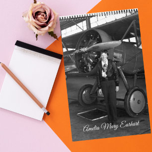 Vintage Photo Amelia Earhart women in aviation Calendar
