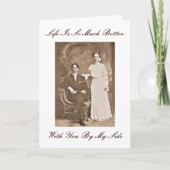 Vintage Photo Anniversary Card by Victoreeah at Zazzle