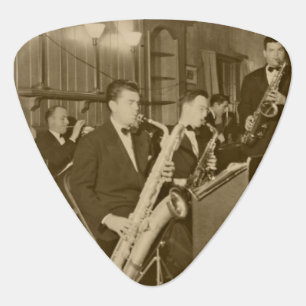 Vintage Photo Big Band Sax Guitar Pick