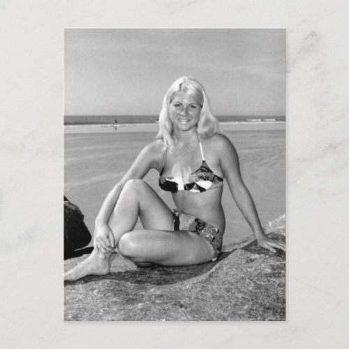 Vintage Photo  Bikini girl Cocoa Beach Florida Postcard