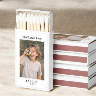 Vintage Photo Birthday Any Age  Matchboxes