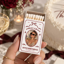 Vintage Photo Birthday Favor Personalized