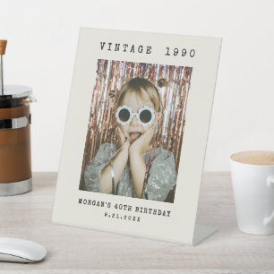 Vintage Photo Birthday Party Welcome Sign