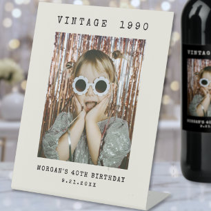 Vintage Photo Birthday Party Welcome Sign