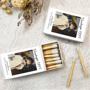 Vintage Photo Birthday Personalized Matchboxes