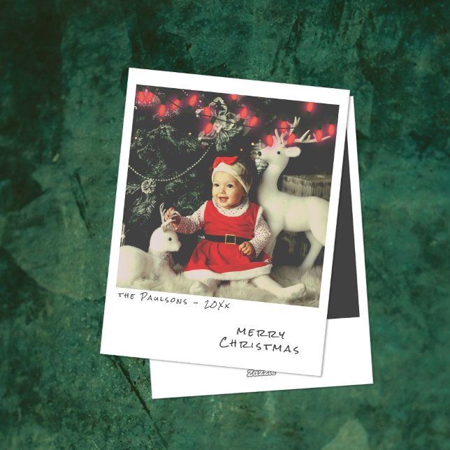 Vintage Photo Christmas Card - Red Lights (Creator Uploaded)