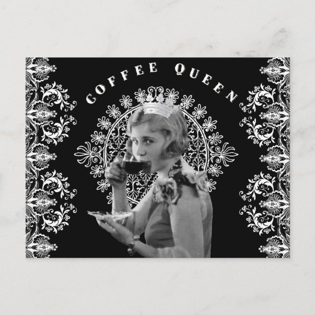 vintage photo coffee queen postcard (Front)