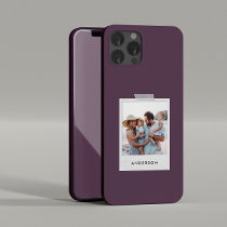 Vintage photo collage typography modern purple iPhone 13 pro max case