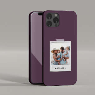 Vintage photo collage typography modern purple iPhone 8 plus/7 plus case