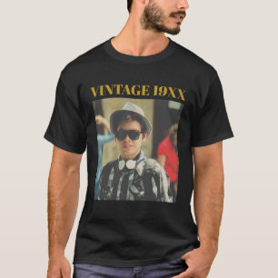 Vintage Photo Custom Birth Year Birthday T-Shirt