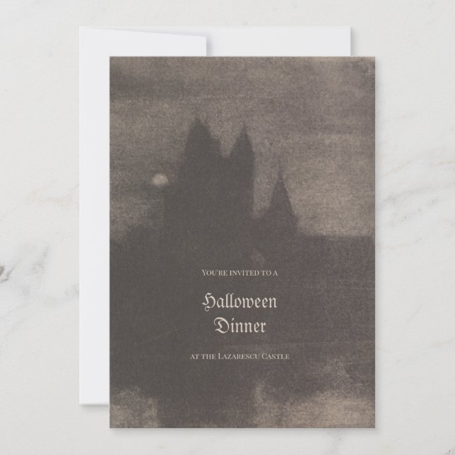 Vintage Photo Custom Halloween Party Invitation (Front)