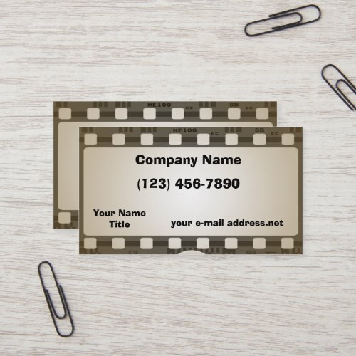 Vintage Photo Film Strip Business Card