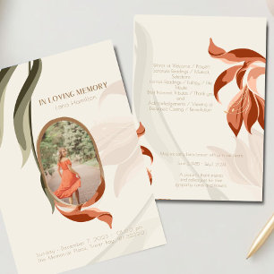 Vintage Photo Funeral Sympathy Thank You card