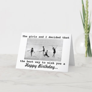 Vintage Photo Interpretive Dance Girls Birthday Card