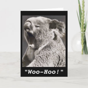Vintage Photo Koala Congratulations on New Job Card