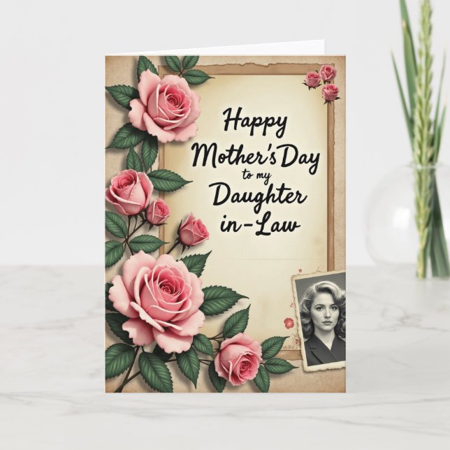 Vintage Photo Mothers Day Card (Front)